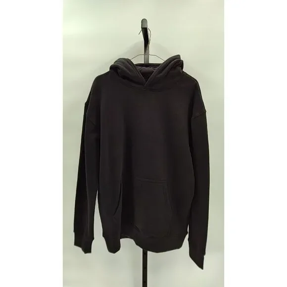 Quince Women Organic Heavyweight Fleece Hoodie Black L - Picture 1 of 2